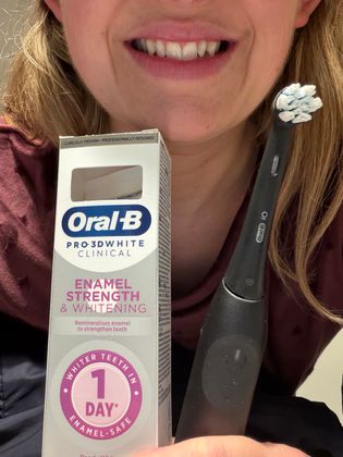 Results speak for themselves. It’s a cute colour and I love the tiny crystal formula- providing a gentle and non abrasive oral care.