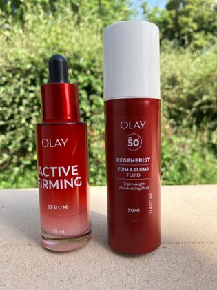 Olay Regenerist active firming serum with peptides & firm and plump fluid SPF 50+ with peptides