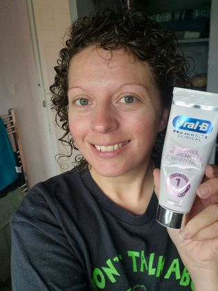 Three weeks using this toothpaste and I have noticed my teeth have whitened a bit and I haven't suffered with any sensitivity. Fab toothpaste