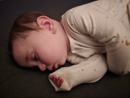 Forrest catching some well earned zzzzzzz's. Pictures were took at 8.40pm and he is wearing pampers baby dry size 3