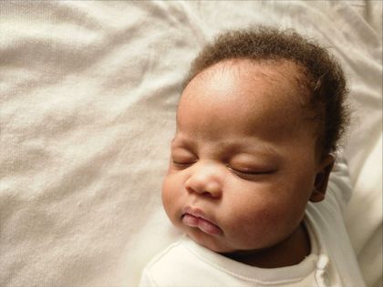 Nathan sleeping at night.