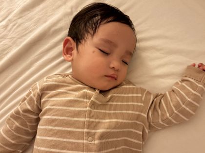 Theo's photo, taken at 22:30 pm, wearing Pampers Nappy- Pants.