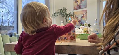 Die kleine in Aktion