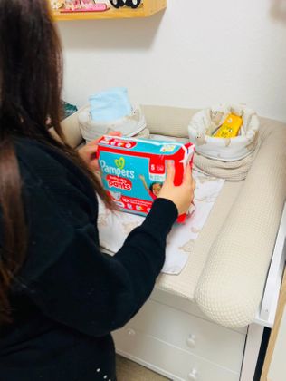 Alles griffbereit für den Alltag mit Pampers Baby-Dry Pants.