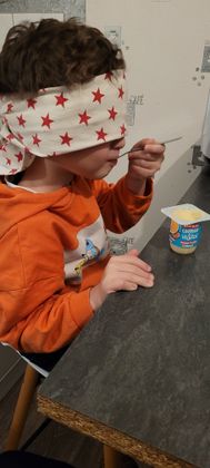 Tester des saveurs Mixés par mon plus grand qui a adorer faire le test😊🍌🍋🍐