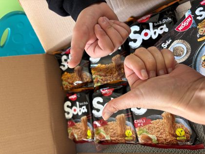 Même le pré-ado est content du colis :)