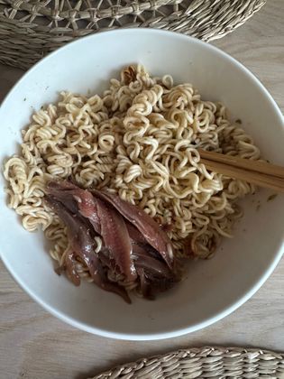 Nouilles et anchois 