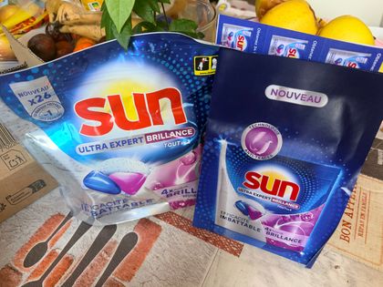 Ravie d’avoir reçu le pack SUN Ultra Expert Brillance ! 💙✨ Hâte de tester ces produits, de découvrir leur efficacité et de profiter d’une vaisselle éclatante. Je suis impatiente de partager mon expérience avec mon entourage ! 🧼