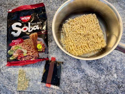 Getting ready to prepare a quick lunch 
